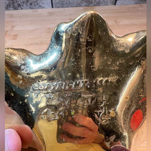 Vintage 1940s Hand-cast “May Apple Leaf Bowl” Virginia Metal Crafters Style #4-6 - Picture 5 of 7